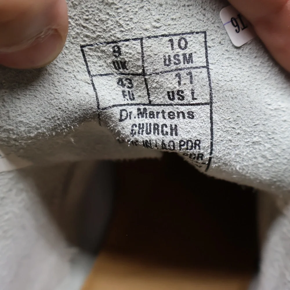 Dr. Martens Unisex M10 W11 Combat Boots White Church Ankle Lace Up Casual AW004